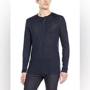 EUC - Theory Snap Henley - navy - size XL